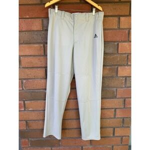 NEW Adidas Baseball Pants Aeroready‎ Relaxed Fit Open Bottom | Grey | Size Large